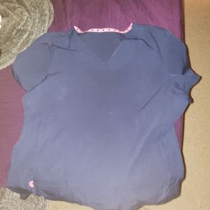 Heart and soul navy scrub set